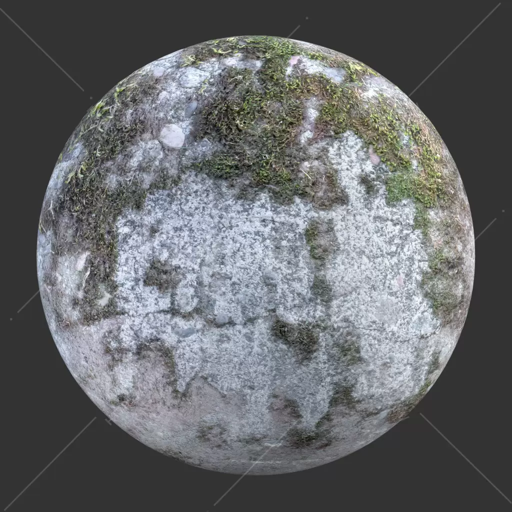 魔法狮-贴图-混凝土-ConcreteMossy003